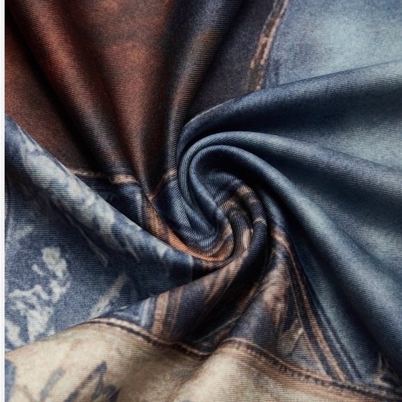 STYLEWE Multicolor Patchwork Turtleneck Top. Like New! - Picture 4 of 15